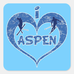 Pegatina Cuadrada Amo Aspen