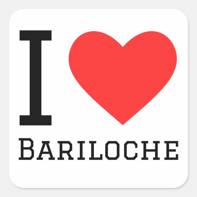 Pegatina Cuadrada Amo Bariloche (Anverso)