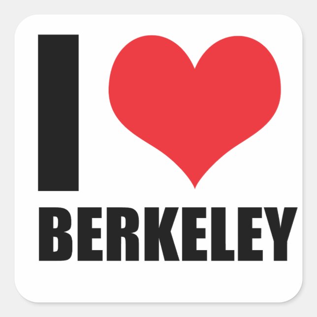 Pegatina Cuadrada Amo Berkeley (Anverso)