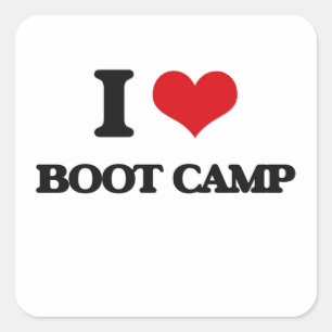 Pegatina Cuadrada Amo Boot Camp