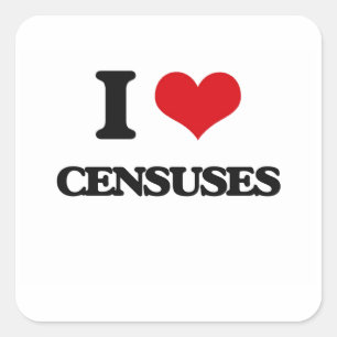 Pegatina Cuadrada Amo censos