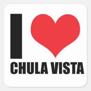 Pegatina Cuadrada Amo Chula Vista
