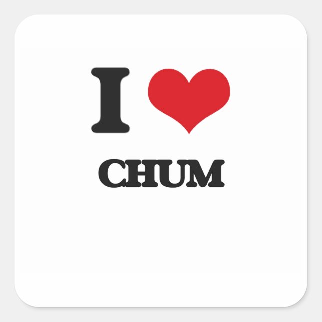 Pegatina Cuadrada Amo Chum (Anverso)