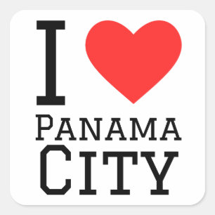 Pegatina Cuadrada Amo Ciudad de Panamá