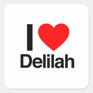 Pegatina Cuadrada amo delilah.ai