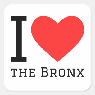 Pegatina Cuadrada Amo el Bronx