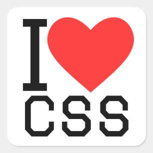 Pegatina Cuadrada Amo el Css