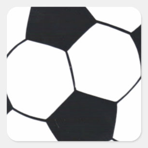 Pegatina Cuadrada Amo el fútbol (soccer) Corazón del Juego: Me encan
