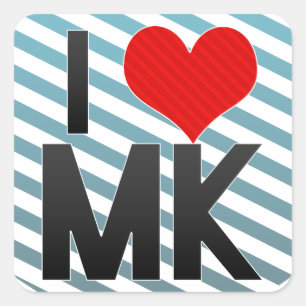 Pegatina Cuadrada Amo el MK
