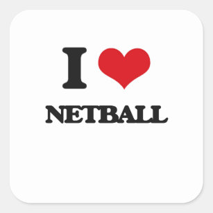 Pegatina Cuadrada Amo el Netball