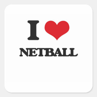 Pegatina Cuadrada Amo el Netball