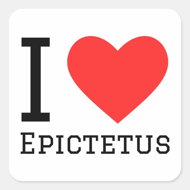 Pegatina Cuadrada Amo Epictetus (Anverso)