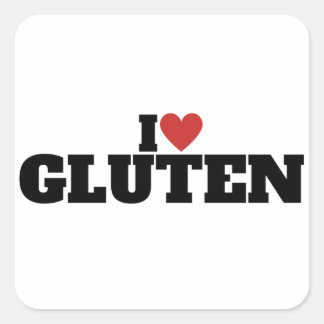 Pegatina Cuadrada Amo Gluten