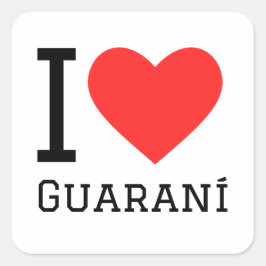 Pegatina Cuadrada Amo guarani