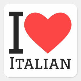Pegatina Cuadrada Amo italiano