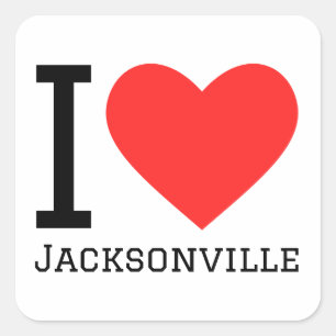 Pegatina Cuadrada Amo Jacksonville