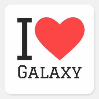 Pegatina Cuadrada Amo la galaxia
