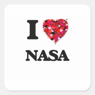 Pegatina Cuadrada Amo la Nasa
