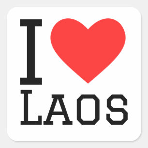 Pegatina Cuadrada Amo Laos