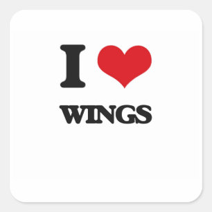 Pegatina Cuadrada Amo las Alas