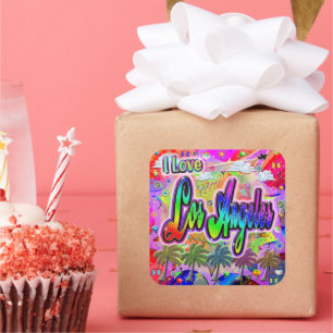 Pegatina Cuadrada AMO Los Angeles Vista Express Sticker