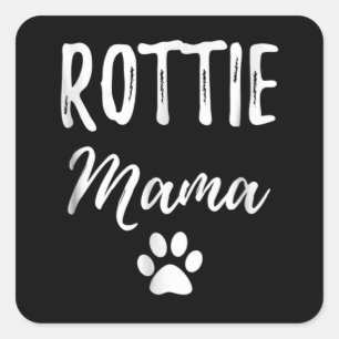 Pegatina Cuadrada Amo mi rottweiler