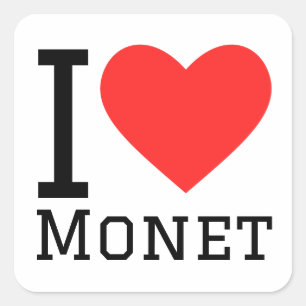 Pegatina Cuadrada Amo Monet