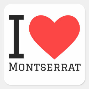 Pegatina Cuadrada Amo Montserrat