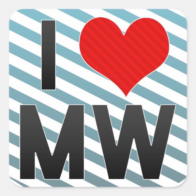 Pegatina Cuadrada Amo MW (Anverso)