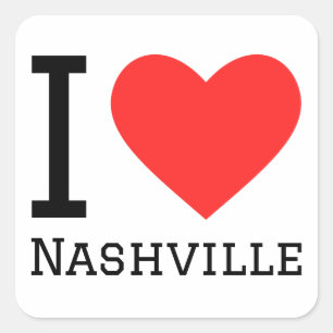 Pegatina Cuadrada Amo Nashville