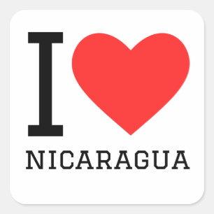 Pegatina Cuadrada Amo Nicaragua