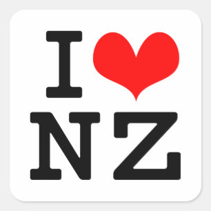 Pegatina Cuadrada Amo NZ
