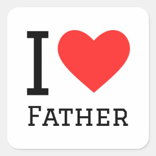 Pegatina Cuadrada Amo padre