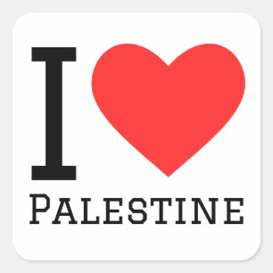 Pegatina Cuadrada Amo Palestina