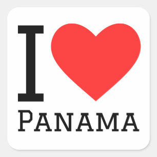 Pegatina Cuadrada Amo Panamá