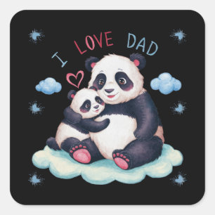 Pegatina Cuadrada Amo Papá