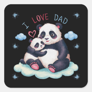 Pegatina Cuadrada Amo Papá
