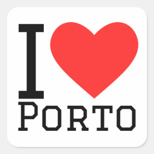Pegatina Cuadrada Amo Porto