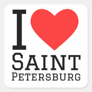 Pegatina Cuadrada Amo San Petersburgo