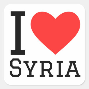 Pegatina Cuadrada Amo Siria