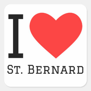 Pegatina Cuadrada Amo St. Bernard