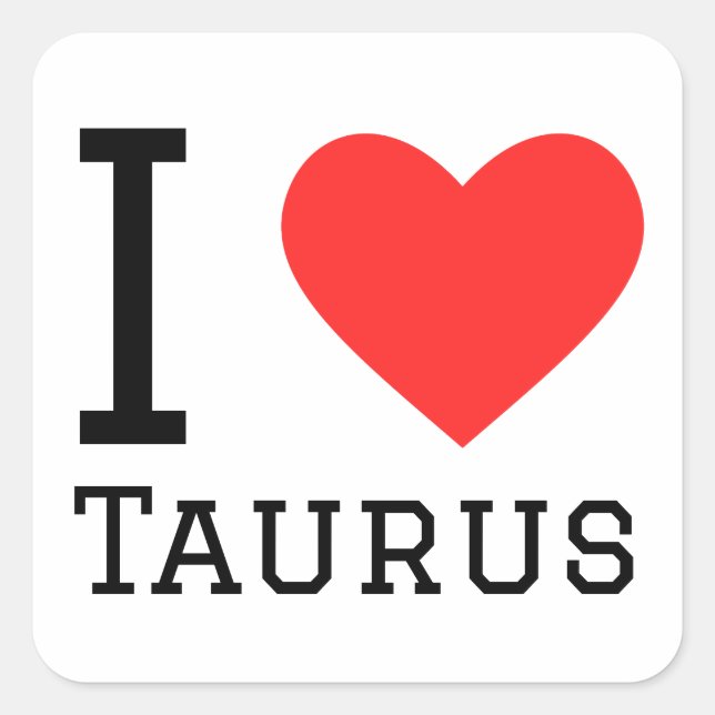 Pegatina Cuadrada Amo Taurus (Anverso)