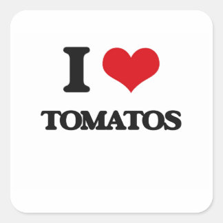 Pegatina Cuadrada Amo Tomatos