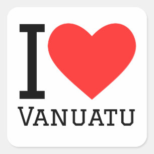 Pegatina Cuadrada Amo Vanuatu