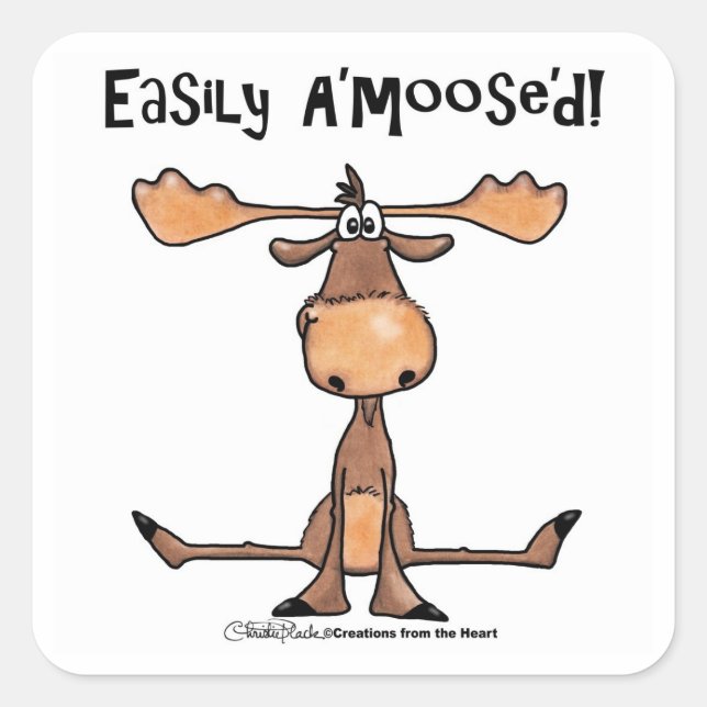 Pegatina Cuadrada A'moose d (Anverso)