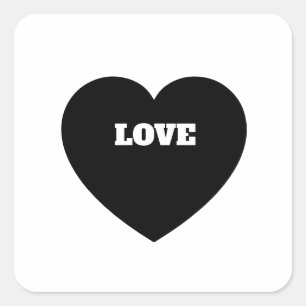 Pegatina Cuadrada Amor