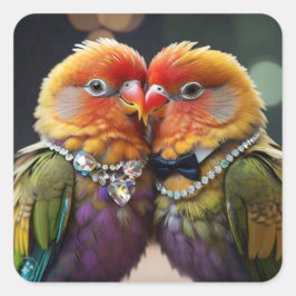Pegatina Cuadrada Amor