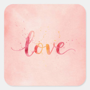 Pegatina Cuadrada Amor