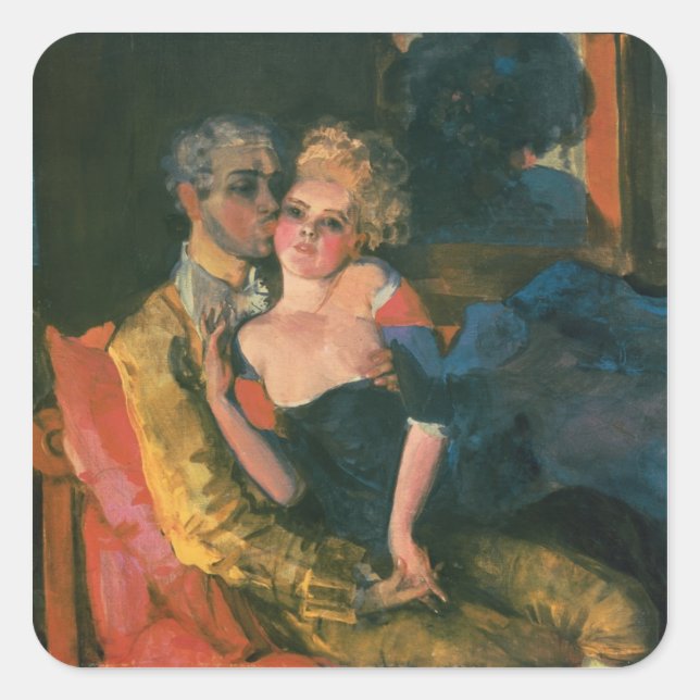 Pegatina Cuadrada Amor, 1910 (Anverso)