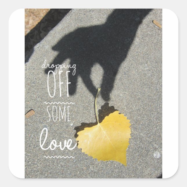 Pegatina Cuadrada Amor 2 (Anverso)